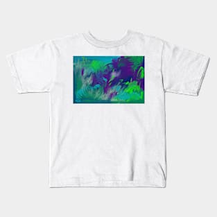 Abstract Green and Purple Kids T-Shirt